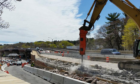 Demolition at the Casey Overpass in Forest Hills