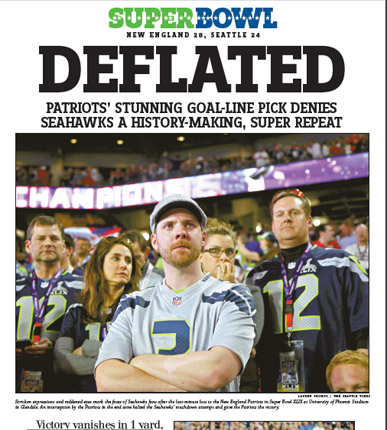 Front page of the Seattle Times