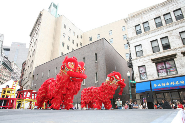 Dragons in Boston's Chinatown