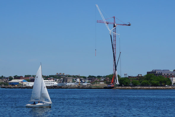East Boston crane in operation