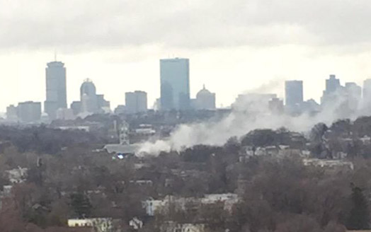 Fire at Forest Hills in Jamaica Plain