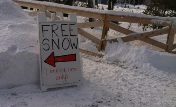 Free snow in Milton