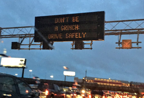 Don't be a grinch: Drive safely on Rte. 128