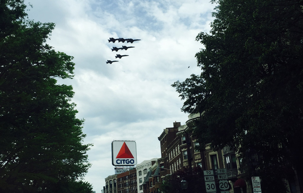 Blue Angels over Kenmore Square