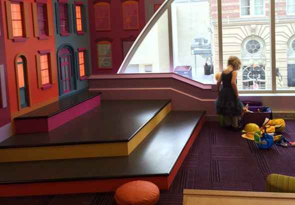 New second floor children's library at the BPL in Copley Square