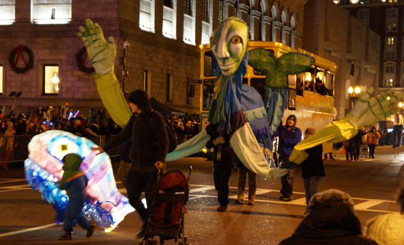 First Night parade down Boylston Street in Copley Square