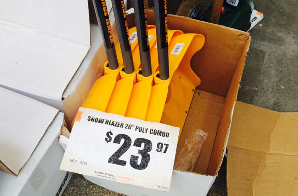 Shovels at Home Depot in West Roxbury