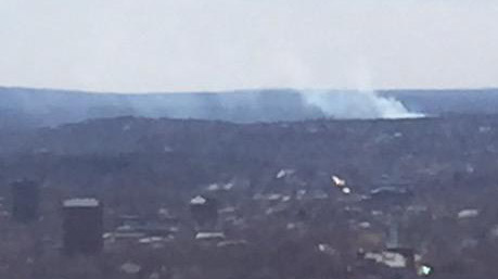 Fire in Stony Brook Reservation