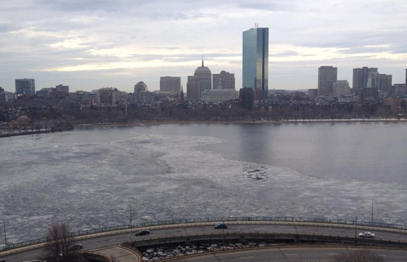 Reformed ice on the Charles River