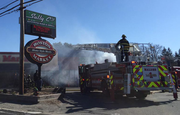 Sully C's in Saugus on fire