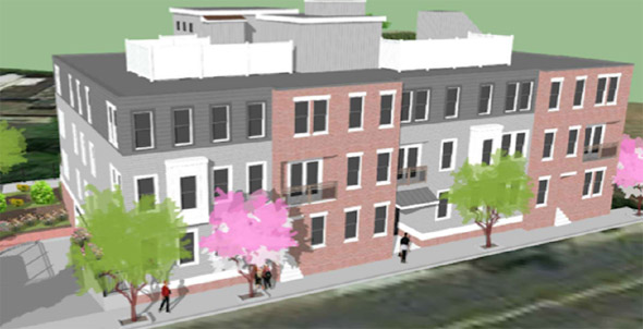 Architect's rendering of East Boston building