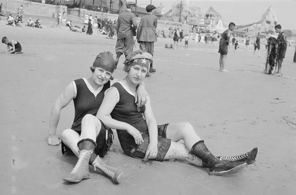 Two women at Revere Beach in 1919