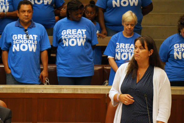 Boston Councilor Annissa Essaibi-George speaks against expansion of charter schools