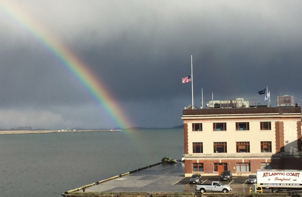 Rainbow over Boston Harbor