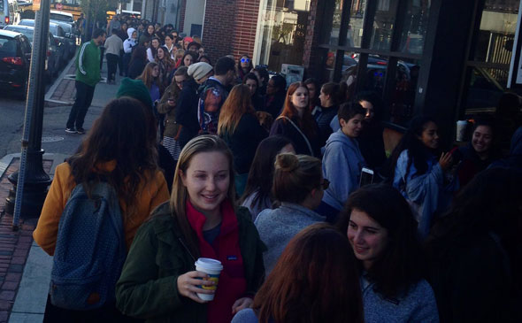 Cafenation in Brighton Center with monstrous Gilmore Girls line
