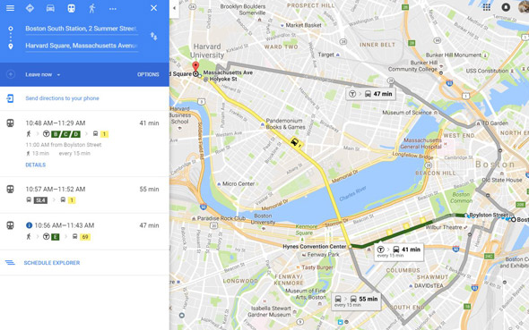 No Red Line on Google Maps