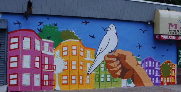 Mural in happier days