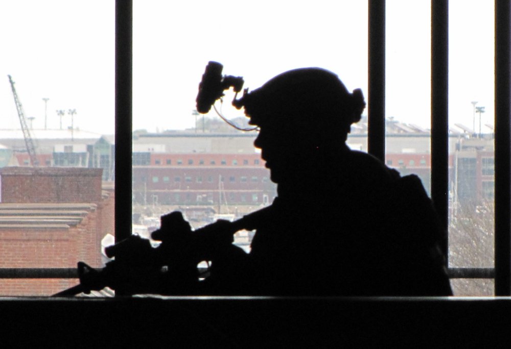 Profile of SWAT member in Boston City Hall