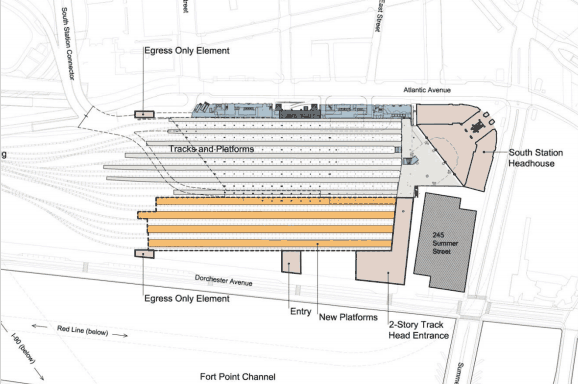 Proposed new South Station layout