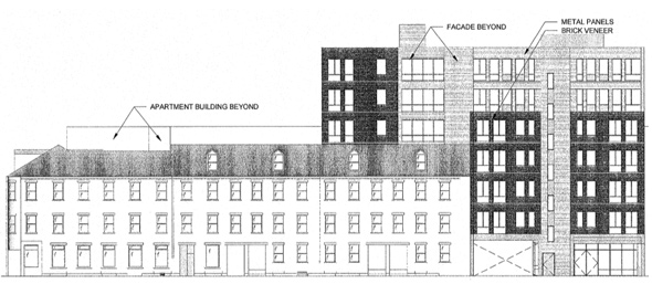 Architect's rendering of 191 Sumner Street in East Boston