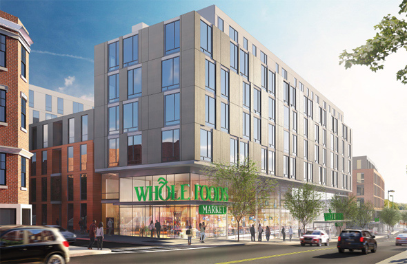 Architect's rendering of new Whole Foods complex