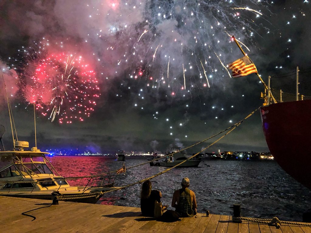 Harbor fireworks