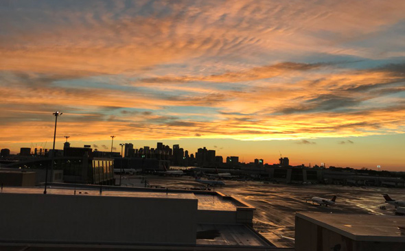 Sunset from Logan Airport