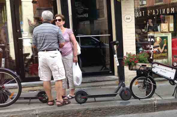 Bird scooters in the North End