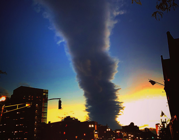 Weird cloud over Boston