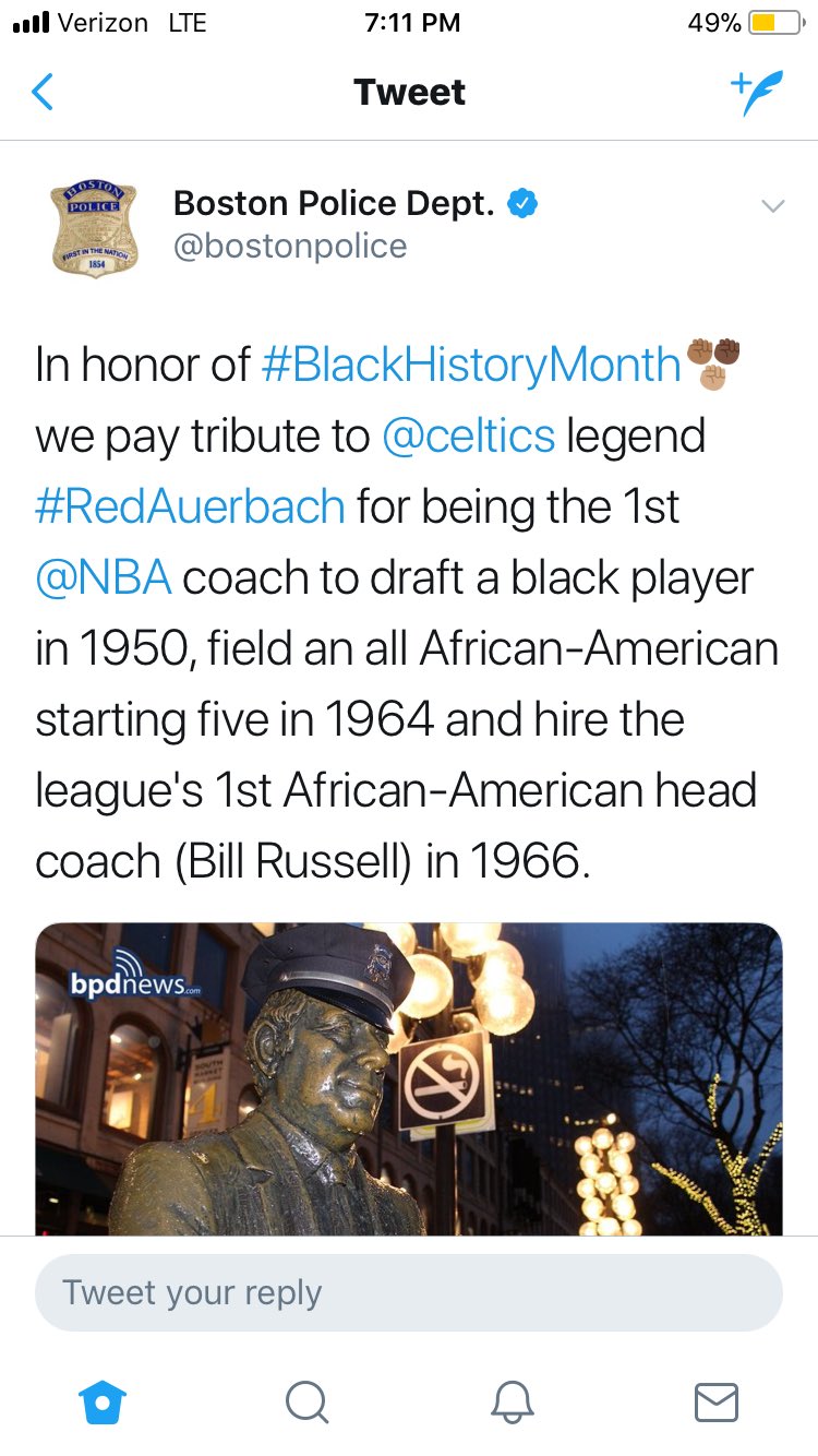Honoring Red Auerbach for his role in hiring black players for Black History Month