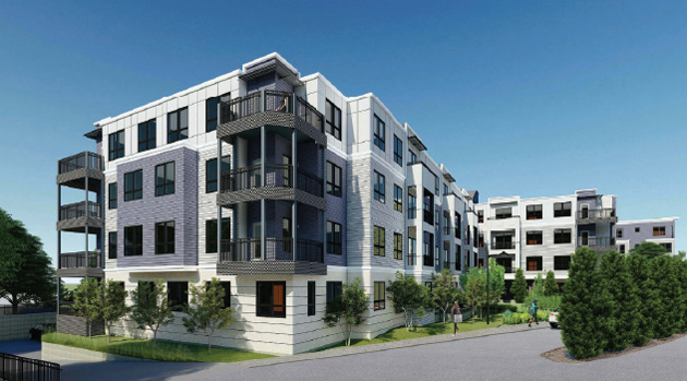 Architect's rendering of proposed Gardner Street apartment building