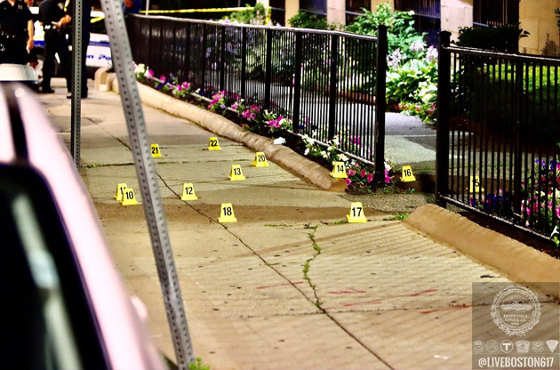 Evidence markers on Maple Street
