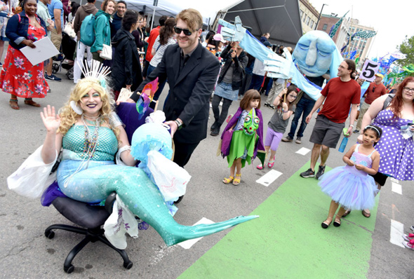 Mermaids on parade in Cambridge