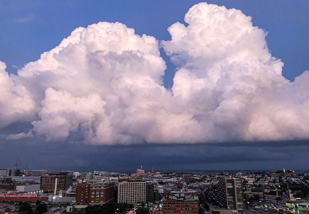 Big clouds over South Boston