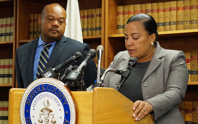 Suffolk County District Attorney Rachael Rollins and assistant DA Masai King