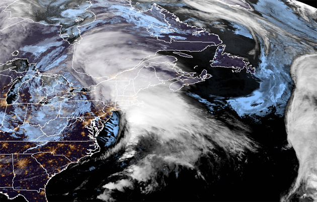 Nor'easter from space