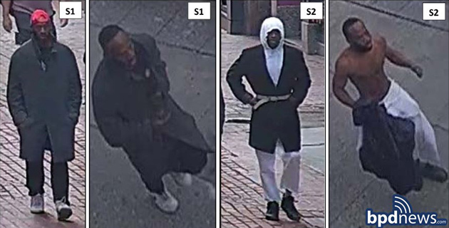 Photos of men wanted for machete attack in downtown Boston