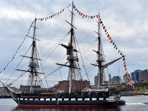 USS Constitution in Boston Harbor