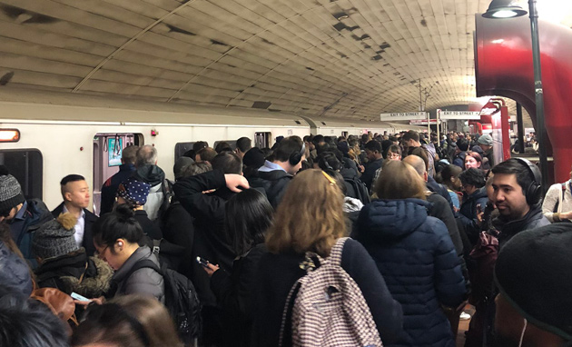 People dumped out of Red Line train at Porter Square