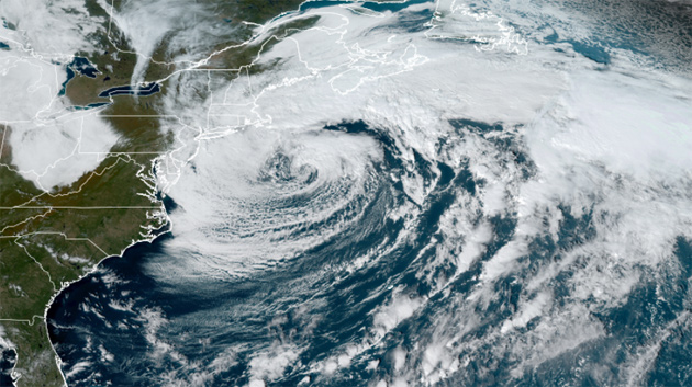 Bombogenesis in action over New England