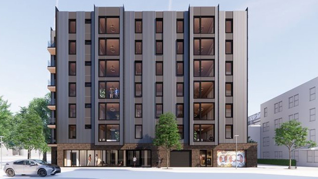 Artist's rendering of East Lenox Street apartments