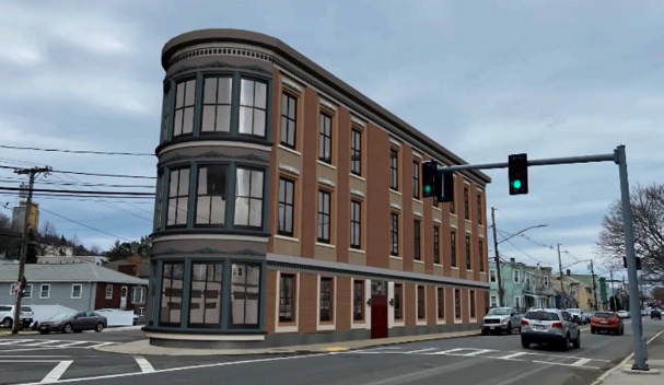 Rendering of proposed building at Boardman and Ashley streets