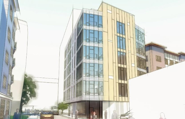 Rendering of proposed Hichborn Street building