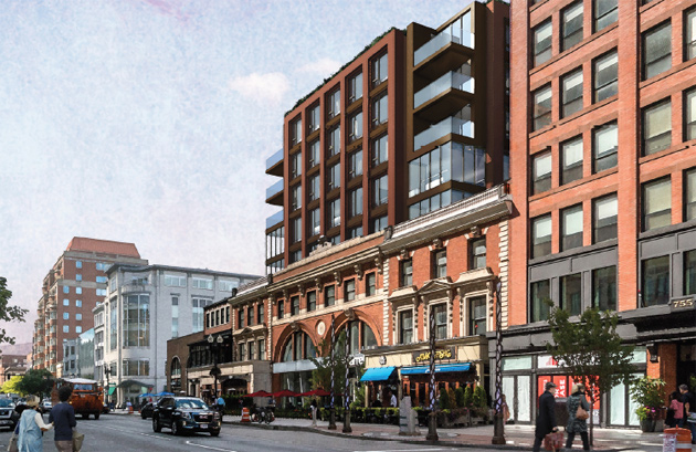 Proposed expanded Boylston Street buildings