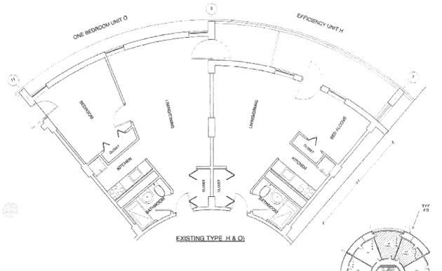 Apartments in round building