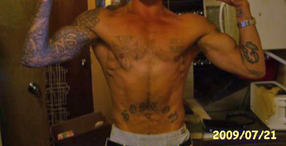 Kuykendall and some of his tattoos
