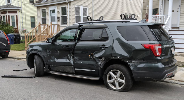 Ruined SUV on Litchfield Street