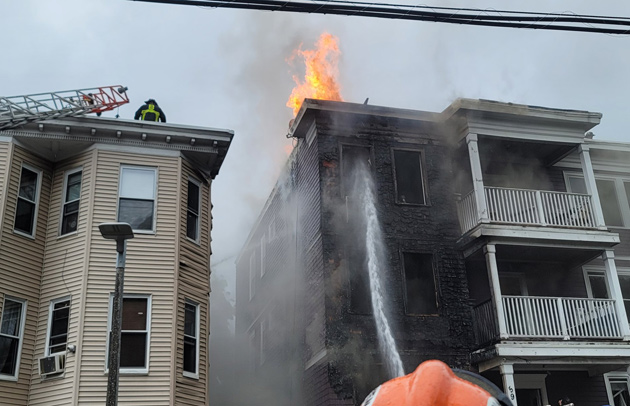 59 Wales St with extensive fire damage