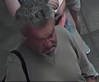 Angry man in surveillance photo
