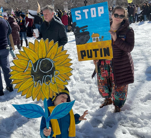 Ukraine supporters in Boston